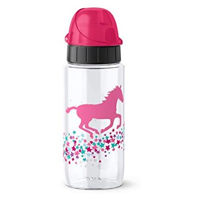 Emsa 518302 Drink2Go drinkfles, fles van Tritan, 0,5 liter, roze paard Emsa 518302 Drink2Go drinkfles, fles van Tritan, 0,5 liter, roze paard