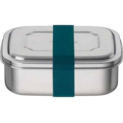 Thermos TC Sandwich Box broodtrommel van ongeverfd roestvrij staal met textielband 0,80 l voor universiteit, school, kantoor, vaatwasmachinebestendig Thermos TC Sandwich Box broodtrommel van ongeverfd roestvrij staal met textielband 0,80 l voor universiteit, school, kantoor, vaatwasmachinebestendig