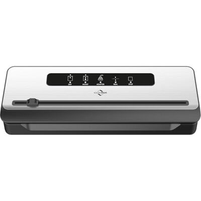 Küchenprofi Impuls Machine à emballer sous vide, en acier inoxydable, avec tuyau et coupe-film, deux niveaux de mise sous vide automatique ou manuel, double soudure de 3 mm, jusqu'à 32 cm de largeur Küchenprofi Impuls Machine à emballer sous vide, en acier inoxydable, avec tuyau et coupe-film, deux niveaux de mise sous vide automatique ou manuel, double soudure de 3 mm, jusqu'à 32 cm de largeur