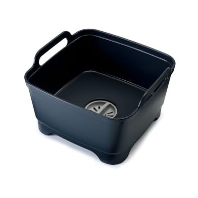 Joseph Joseph Wash&Drain Afwasbak met handgrepen en afvoerplug, 9 liter, grijs Joseph Joseph Wash&Drain Afwasbak met handgrepen en afvoerplug, 9 liter, grijs