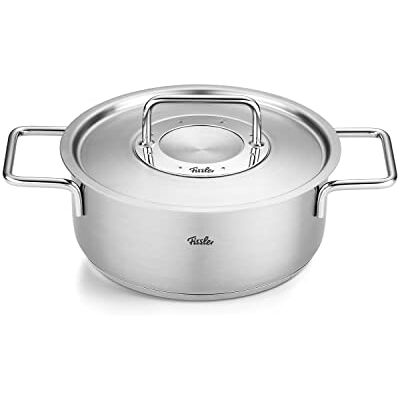Fissler Pure Collection Marmite en acier inoxydable (Ø 20 cm, 2,4 l) avec couvercle en métal, graduation intérieure – Induction, argent Fissler Pure Collection Marmite en acier inoxydable (Ø 20 cm, 2,4 l) avec couvercle en métal, graduation intérieure – Induction, argent