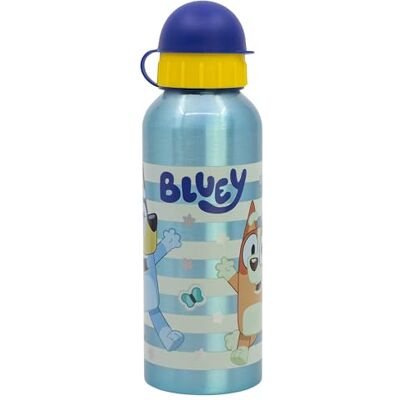 Stor Bluey drinkfles van aluminium, 530 ml, met lekvrije punt en veilige sluiting, herbruikbaar, voor school, sport Stor Bluey drinkfles van aluminium, 530 ml, met lekvrije punt en veilige sluiting, herbruikbaar, voor school, sport