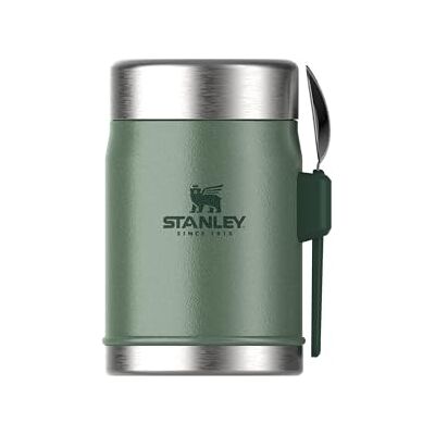 Stanley 1913 Klassieke voedselpot met spork 0,4L Hammertone Groen Met lepel en vork – thermosfles voor levensmiddelen tot 7 uur – geïsoleerde lunchbox – vaatwasmachinebestendig Stanley 1913 Klassieke voedselpot met spork 0,4L Hammertone Groen Met lepel en vork – thermosfles voor levensmiddelen tot 7 uur – geïsoleerde lunchbox – vaatwasmachinebestendig