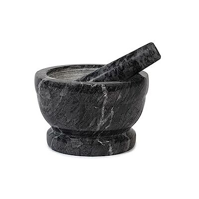 Home 9716218 marmeren vijzel met stamper, zwart, 18 cm Home 9716218 marmeren vijzel met stamper, zwart, 18 cm