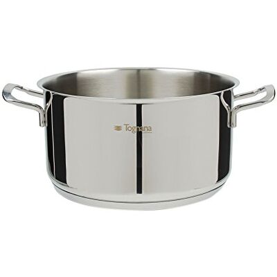 Tognana Vanitosa steelpan 24 cm met 2 handgrepen, roestvrij staal, zilver Tognana Vanitosa steelpan 24 cm met 2 handgrepen, roestvrij staal, zilver