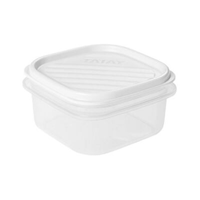 TATAY Voedselcontainer, kunststof, 0,3 l, Top Flex, 10 x 10 x 5,5 cm Voedselcontainer, kunststof, 0,3 l, drukdeksel, BPA-vrij, 10 x 10 x 5,5 cm, kleurafwerking, wit TATAY Voedselcontainer, kunststof, 0,3 l, Top Flex, 10 x 10 x 5,5 cm Voedselcontainer, kunststof, 0,3 l, drukdeksel, BPA-vrij, 10 x 10 x 5,5 cm, kleurafwerking, wit