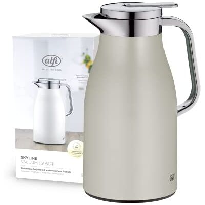ALFI 1321294100 thermoskan, roestvrij staal, zilveren voering, 1 liter ALFI 1321294100 thermoskan, roestvrij staal, zilveren voering, 1 liter
