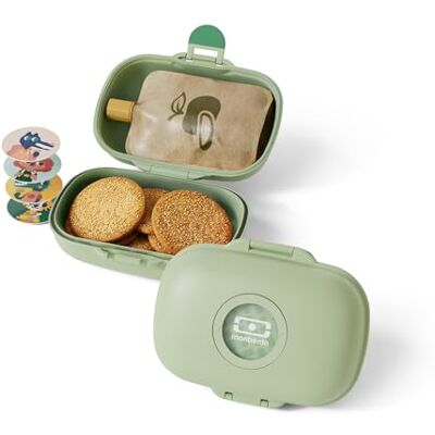 monbento MB Gram Forest compacte broodtrommel voor kinderen meisjes en jongens gemakkelijk transport luchtdicht eenvoudig openen en sluiten BPA-vrij duurzaam en veilig groen monbento MB Gram Forest compacte broodtrommel voor kinderen meisjes en jongens gemakkelijk transport luchtdicht eenvoudig openen en sluiten BPA-vrij duurzaam en veilig groen