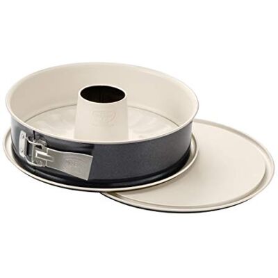 Dr. Oetker springvorm met platte bodem en buisvorm, Ø 26 cm, bakvorm met keramische versterkte antiaanbaklaag, extra hoge rand, hittebestendig tot 230 °C Dr. Oetker springvorm met platte bodem en buisvorm, Ø 26 cm, bakvorm met keramische versterkte antiaanbaklaag, extra hoge rand, hittebestendig tot 230 °C