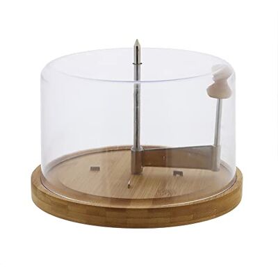 Kesper Kaasschaaf met deksel, materiaal: bamboe, kunststof, afmetingen: Ø 22 cm x 14 cm, kleur: bruin 58621 Kesper Kaasschaaf met deksel, materiaal: bamboe, kunststof, afmetingen: Ø 22 cm x 14 cm, kleur: bruin 58621
