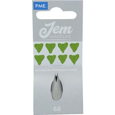PME JEM NZ68 spuitmond, middelgroot, roestvrij staal, zilverkleurig, 2 x 2 x 3,5 cm PME JEM NZ68 spuitmond, middelgroot, roestvrij staal, zilverkleurig, 2 x 2 x 3,5 cm