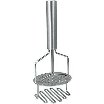 Metaltex Dubbele keizerlijke aardappelstamper van roestvrij staal, zilver, 25,5 x 8,5 x 5 cm Metaltex Dubbele keizerlijke aardappelstamper van roestvrij staal, zilver, 25,5 x 8,5 x 5 cm