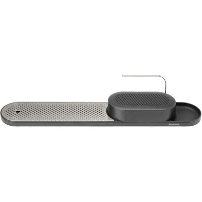 Brabantia SinkStyle gootsteenorganizer en afdruipbak met afdruiprek en afneembare roestvrijstalen plaat Elegante opbergoplossing voor de keuken Brabantia SinkStyle gootsteenorganizer en afdruipbak met afdruiprek en afneembare roestvrijstalen plaat Elegante opbergoplossing voor de keuken
