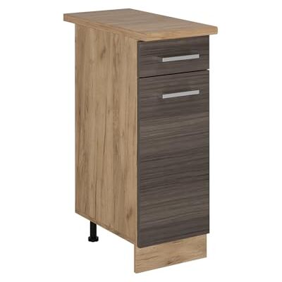 Vicco Keukenkast "R-Line", edelgrijs, 30 cm PT eiken, voor vrije combinatie in modulaire keukensystemen Vicco Keukenkast "R-Line", edelgrijs, 30 cm PT eiken, voor vrije combinatie in modulaire keukensystemen