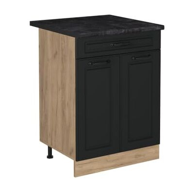 Vicco Meuble bas de cuisine "R-Line", Anthracite campagne/Chêne doré 60 cm Vicco Meuble bas de cuisine "R-Line", Anthracite campagne/Chêne doré 60 cm