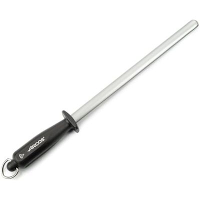 Arcos Chairas Handmatige messenslijper, ovale behuizing van koolstofstaal met diamantcoating met een diameter van 280 mm en 17 mm, zwart polypropyleen handvat Arcos Chairas Handmatige messenslijper, ovale behuizing van koolstofstaal met diamantcoating met een diameter van 280 mm en 17 mm, zwart polypropyleen handvat