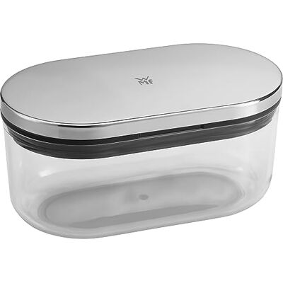 WMF Parmezaanse kaasrasp met container en deksel, 15 x 8,5 x 7 cm, kaasrasp, Cromargan roestvrij staal, kunststof, kaasrasp WMF Parmezaanse kaasrasp met container en deksel, 15 x 8,5 x 7 cm, kaasrasp, Cromargan roestvrij staal, kunststof, kaasrasp