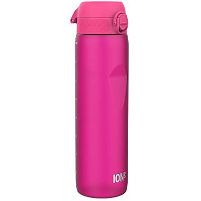 Ion8 Drinkfles, 1 l, 1000 ml, lekvrij, gemakkelijk te openen, veilige vergrendeling, draaggreep, vaatwasmachinebestendig, BPA-vrij, ideaal voor sport en sportschool, roze Ion8 Drinkfles, 1 l, 1000 ml, lekvrij, gemakkelijk te openen, veilige vergrendeling, draaggreep, vaatwasmachinebestendig, BPA-vrij, ideaal voor sport en sportschool, roze