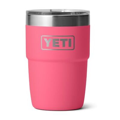 YETI Rambler Stackable Cup met Durasip Ceramic Lining, Vacuum Geïsoleerd, Roestvrij Staal Cup met Magslider Deksel, Tropical Pink, 236 ml YETI Rambler Stackable Cup met Durasip Ceramic Lining, Vacuum Geïsoleerd, Roestvrij Staal Cup met Magslider Deksel, Tropical Pink, 236 ml