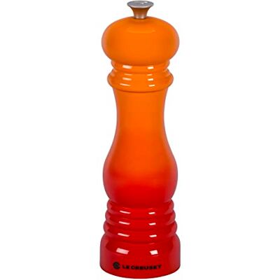 Le Creuset Pepermolen, klassiek, regelbaar, ABS plastic, splinterbestendig, corrosiebestendig, 21 cm, oranjerood (Volcanic), 96001900090000 Le Creuset Pepermolen, klassiek, regelbaar, ABS plastic, splinterbestendig, corrosiebestendig, 21 cm, oranjerood (Volcanic), 96001900090000