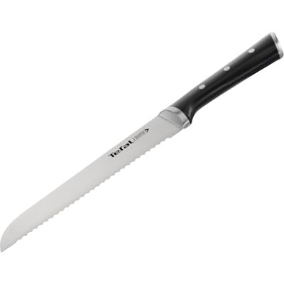 Tefal K2320414 Ice Force broodmes, 20 cm, zwart Tefal K2320414 Ice Force broodmes, 20 cm, zwart