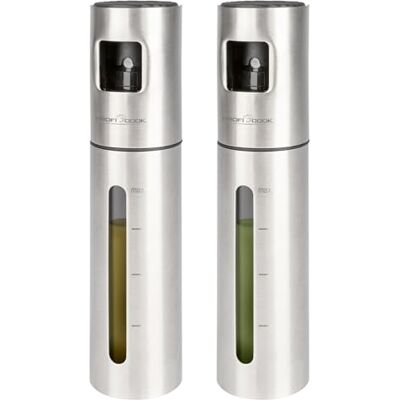 ProfiCook ® PC-EOS 1270 2 x 100 ml oliesproeier voor olie, azijn, water enz. Olieverstuiver voor keuken, fitness en dieet, oliesproeier met schaalverdeling, sproeier ProfiCook ® PC-EOS 1270 2 x 100 ml oliesproeier voor olie, azijn, water enz. Olieverstuiver voor keuken, fitness en dieet, oliesproeier met schaalverdeling, sproeier