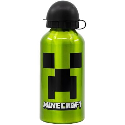 Stor Bouteille en aluminium pour enfants Bouteille d'eau réutilisable Minecraft 400 ml Stor Bouteille en aluminium pour enfants Bouteille d'eau réutilisable Minecraft 400 ml