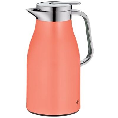 ALFI SKYLINE Roestvrijstalen thermosfles met hygiënisch gehard glazen inzetstuk, schroefsluiting met comfortabele drukknop, ergonomische handgreep, ideaal als koffiezetapparaat, theepot, zonder ALFI SKYLINE Roestvrijstalen thermosfles met hygiënisch gehard glazen inzetstuk, schroefsluiting met comfortabele drukknop, ergonomische handgreep, ideaal als koffiezetapparaat, theepot, zonder