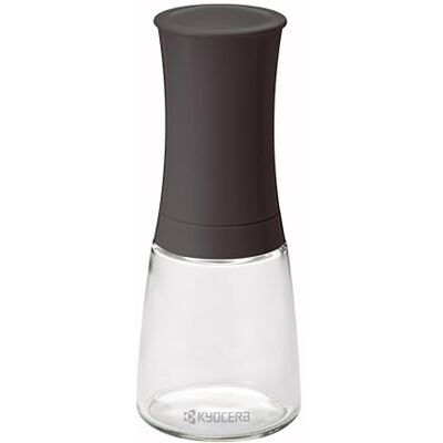 Kyocera Kitchen Products Zaadmolen met keramische molen, verstelbaar van groothandel tot fijn, glazen container, bruin, CM-20C SF Kyocera Kitchen Products Zaadmolen met keramische molen, verstelbaar van groothandel tot fijn, glazen container, bruin, CM-20C SF
