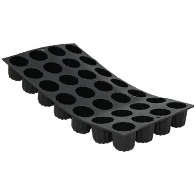 DE BUYER Plaat van 28 mini-gecaneleerde MOUL'FLEX siliconen 17,5 x 30 cm -, zwart DE BUYER Plaat van 28 mini-gecaneleerde MOUL'FLEX siliconen 17,5 x 30 cm -, zwart