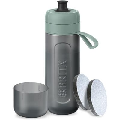 Brita Sportfles model Active donkergroen (600 ml) met 2 MicroDisc-filters, flexibel, BPA-vrij, filtert chloor, onzuiverheden, hormonen, pesticiden en behoudt mineralen. Brita Sportfles model Active donkergroen (600 ml) met 2 MicroDisc-filters, flexibel, BPA-vrij, filtert chloor, onzuiverheden, hormonen, pesticiden en behoudt mineralen.