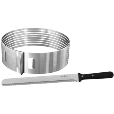 Zenker 7704 taartsnijhulpset met gebak- of glazuurmes, professioneel taartmes, voor het snijden van gelaagde taarten, taartaccessoires van roestvrij staal, Zenker 7704 taartsnijhulpset met gebak- of glazuurmes, professioneel taartmes, voor het snijden van gelaagde taarten, taartaccessoires van roestvrij staal,