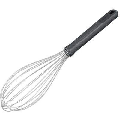 Zyliss E980238 Grote garde, duurzaam tarwestro/roestvrij staal, ballongarde met greeplijnen voor stevige grip, beluga-grijs, 30 cm x 6,5 cm, vaatwasmachinebestendig Zyliss E980238 Grote garde, duurzaam tarwestro/roestvrij staal, ballongarde met greeplijnen voor stevige grip, beluga-grijs, 30 cm x 6,5 cm, vaatwasmachinebestendig
