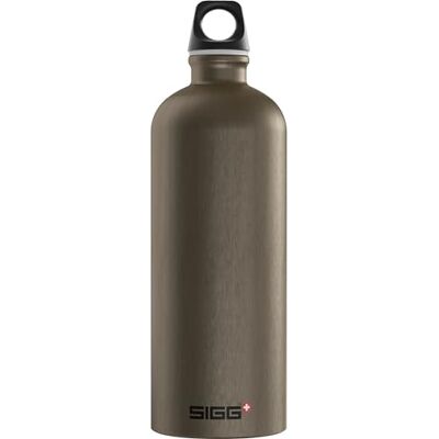 Sigg Traveller Herbruikbare fles- smoked pearl (1 l), luchtdichte fles zonder schadelijke stoffen, ultralichte aluminium fles, schroefsluiting Sigg Traveller Herbruikbare fles- smoked pearl (1 l), luchtdichte fles zonder schadelijke stoffen, ultralichte aluminium fles, schroefsluiting