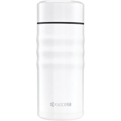 Kyocera thermosfles met keramische binnencoating, inclusief ijsdop, 12 uur warm, 24 uur koud, BPA-vrij, 350 ml, wit, MB-12S WH Kyocera thermosfles met keramische binnencoating, inclusief ijsdop, 12 uur warm, 24 uur koud, BPA-vrij, 350 ml, wit, MB-12S WH