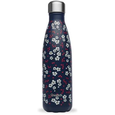 QWETCH Originals thermosfles van roestvrij staal, 500 ml, Hanami blauw 24 uur koud en warm 12 uur thermosfles lekvrij, BPA-vrij, herbruikbaar perfect voor sport, QWETCH Originals thermosfles van roestvrij staal, 500 ml, Hanami blauw 24 uur koud en warm 12 uur thermosfles lekvrij, BPA-vrij, herbruikbaar perfect voor sport,