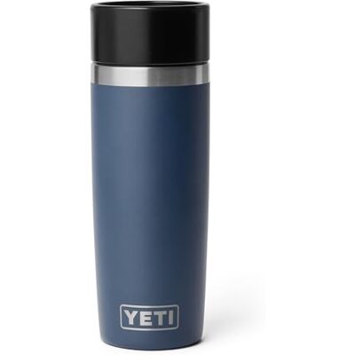 YETI Rambler Travel Bottle, vacuüm geïsoleerd roestvrij staal koffiefles met lekvrije hotshot switch-dop, marineblauw, 473 ml YETI Rambler Travel Bottle, vacuüm geïsoleerd roestvrij staal koffiefles met lekvrije hotshot switch-dop, marineblauw, 473 ml