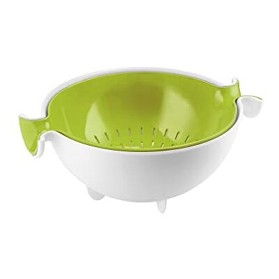 Guzzini Kitchen Active Design, SPIN&DRAIN keukenafvalset met container Apple Green, 30 x 25 x H 12,5 cm 29250084 Guzzini Kitchen Active Design, SPIN&DRAIN keukenafvalset met container Apple Green, 30 x 25 x H 12,5 cm 29250084
