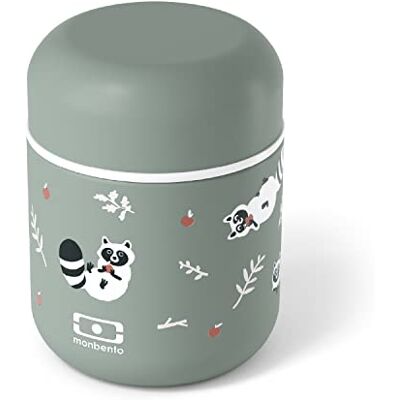 monbento Kleine geïsoleerde lunchbox voor kinderen MB Capsule Raccoon Wasbeer Lekvrij & voedselcontainer Kleine lunchbox houdt voedsel tot 5 uur warm/koud monbento Kleine geïsoleerde lunchbox voor kinderen MB Capsule Raccoon Wasbeer Lekvrij & voedselcontainer Kleine lunchbox houdt voedsel tot 5 uur warm/koud
