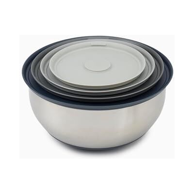 Joseph Joseph Prep&Store Mengkom en slakom met deksel, 4-delige set (5 l/3,8 l/2,1 l/1,2 l), roestvrij staal Joseph Joseph Prep&Store Mengkom en slakom met deksel, 4-delige set (5 l/3,8 l/2,1 l/1,2 l), roestvrij staal