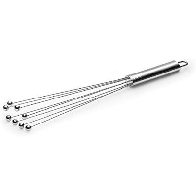 Thermohauser Quirl Garde van roestvrij staal, 35 cm lang, met metalen handvat en 8 draden om op te hangen Thermohauser Quirl Garde van roestvrij staal, 35 cm lang, met metalen handvat en 8 draden om op te hangen