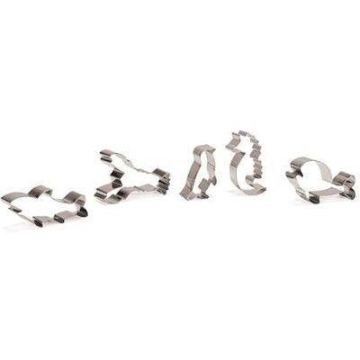 patisse 13800 – 5 stuks uitsteekvormen oceanen – haai, kreeft, pinguïn, zeepaardje, walvis – roestvrij staal – hoogte 2,5 cm patisse 13800 – 5 stuks uitsteekvormen oceanen – haai, kreeft, pinguïn, zeepaardje, walvis – roestvrij staal – hoogte 2,5 cm