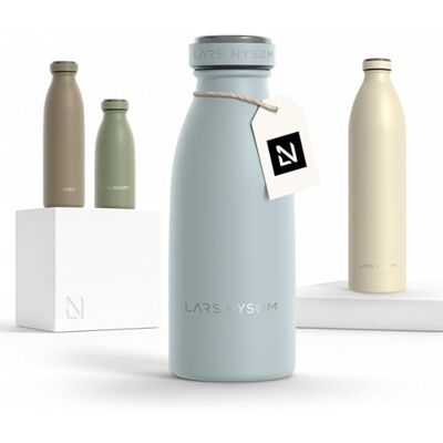 LARS NYSØM Drinkfles van roestvrij staal, 350 ml, 0,35 l, geïsoleerde waterfles, waterdichte drinkfles voor sport, fiets, kinderen (hemelsblauw, 350 ml) LARS NYSØM Drinkfles van roestvrij staal, 350 ml, 0,35 l, geïsoleerde waterfles, waterdichte drinkfles voor sport, fiets, kinderen (hemelsblauw, 350 ml)