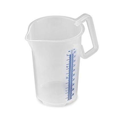 Thermohauser 8300040085 maatbeker met gesloten handgreep, 1000 ml, kunststof PP, blauw liter/milliliter Thermohauser 8300040085 maatbeker met gesloten handgreep, 1000 ml, kunststof PP, blauw liter/milliliter