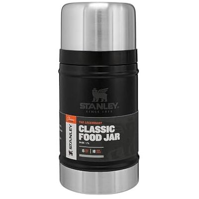 Stanley Classic Legendary Food Jar 0.7L / 24OZ Matte Black – Lunchbox houdt 15 uur warm, 18 uur koud Deksel is ook kom Lekvrij BPA-vrij Vaatwasserbestendig Thermos Alimentaire Chaud a 15h Lavable au Lave-Vaisselle Acier Inoxydable Sans BPA Lunch Box Iso Stanley Classic Legendary Food Jar 0.7L / 24OZ Matte Black – Lunchbox houdt 15 uur warm, 18 uur koud Deksel is ook kom Lekvrij BPA-vrij Vaatwasserbestendig Thermos Alimentaire Chaud a 15h Lavable au Lave-Vaisselle Acier Inoxydable Sans BPA Lunch Box Iso