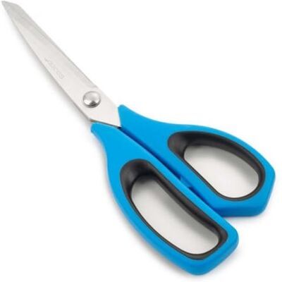 Arcos Serie Prochef keukenschaar, lemmet van roestvrij staal, 240 mm, handvat van polypropyleen, kleur zwart en blauw Arcos Serie Prochef keukenschaar, lemmet van roestvrij staal, 240 mm, handvat van polypropyleen, kleur zwart en blauw