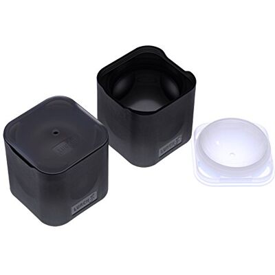 Lurch 240730 IJsvorm van siliconen, 100% platina, BPA-vrij, met deksel voor 2 grote ijsballen (Ø 6 cm), zwart Lurch 240730 IJsvorm van siliconen, 100% platina, BPA-vrij, met deksel voor 2 grote ijsballen (Ø 6 cm), zwart