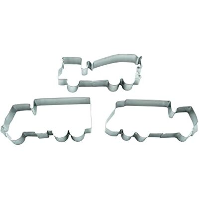 BekkiB 530903 set van 3 uitsteekvormen "voertuigen" uitsteekvormpjes in de vorm van een vuilniswagen, betonmixer en vrachtwagen roestvrijstalen vormen vaatwasmachinebestendig BekkiB 530903 set van 3 uitsteekvormen "voertuigen" uitsteekvormpjes in de vorm van een vuilniswagen, betonmixer en vrachtwagen roestvrijstalen vormen vaatwasmachinebestendig