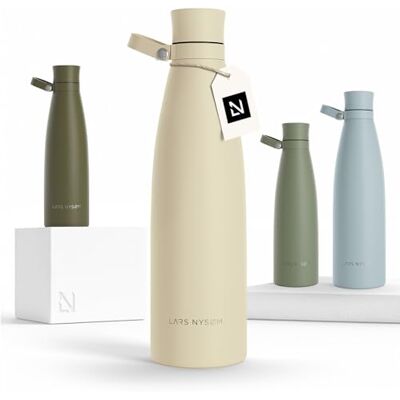 LARS NYSØM Thermosfles, roestvrij staal, 1000 ml, metaal, geïsoleerde Roestvrijstalen thermosfles, 12 uur, warm, 24 uur, koud, waterdichte drinkfles voor sport en fiets, waterfles LARS NYSØM Thermosfles, roestvrij staal, 1000 ml, metaal, geïsoleerde Roestvrijstalen thermosfles, 12 uur, warm, 24 uur, koud, waterdichte drinkfles voor sport en fiets, waterfles