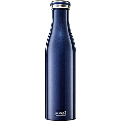 Lurch 240862 thermosfles voor warme en koude dranken van dubbelwandig roestvrij staal 0,75 l, blauw-metallic Lurch 240862 thermosfles voor warme en koude dranken van dubbelwandig roestvrij staal 0,75 l, blauw-metallic
